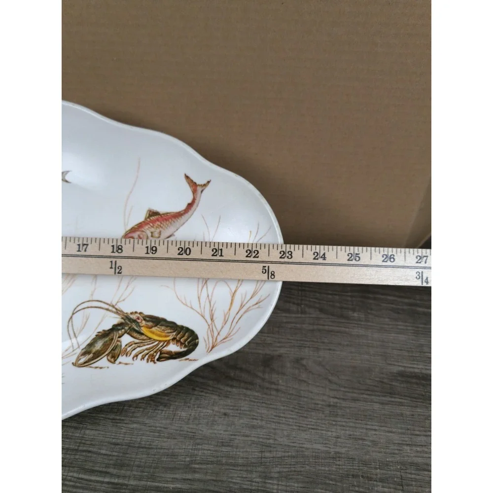 Montage of the Sea - Waverly Products Vintage Melamine Serving Platter
